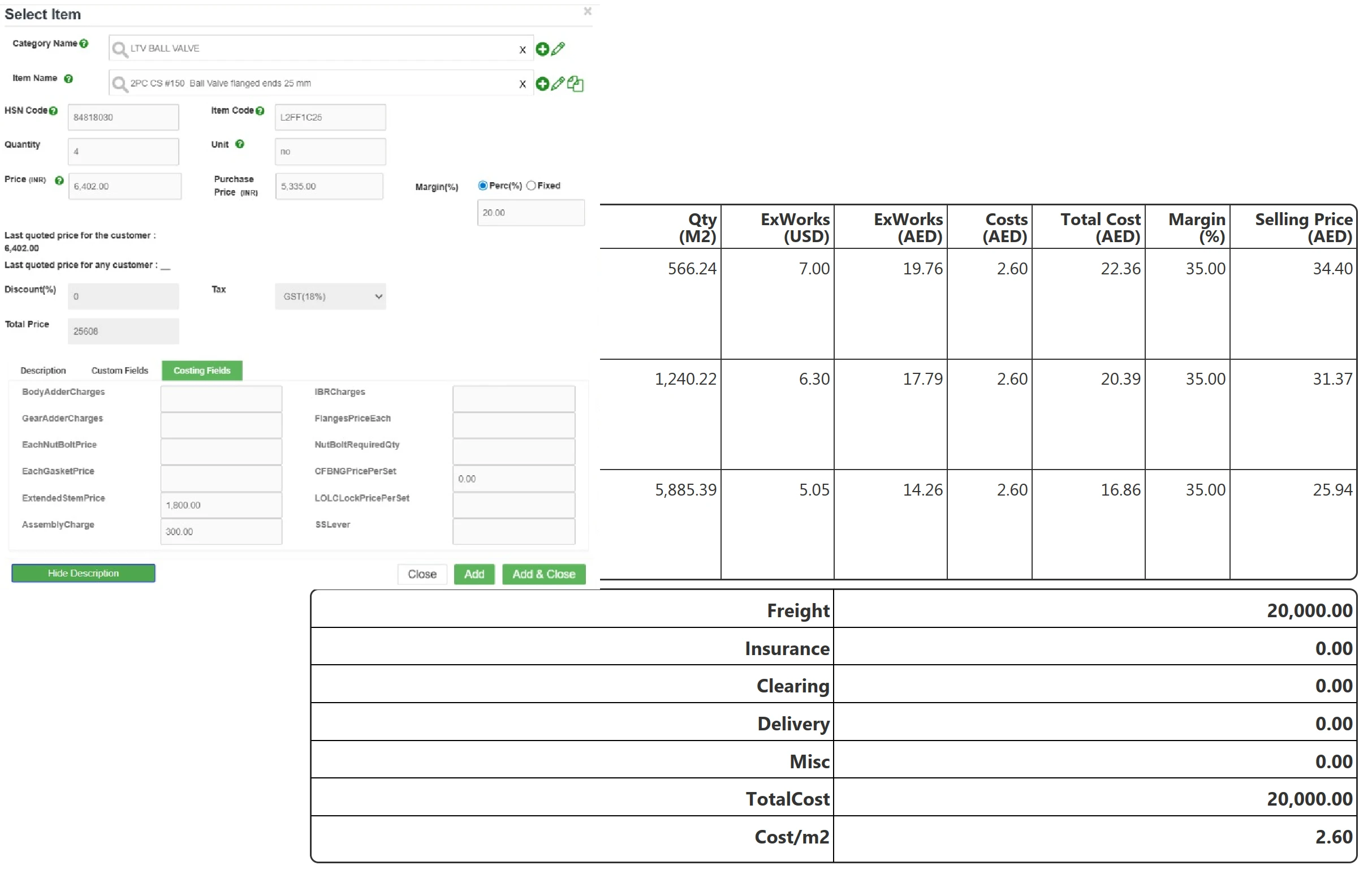 Costing Sheet and Profitability Analysis Software | Dynamic Product Costing
